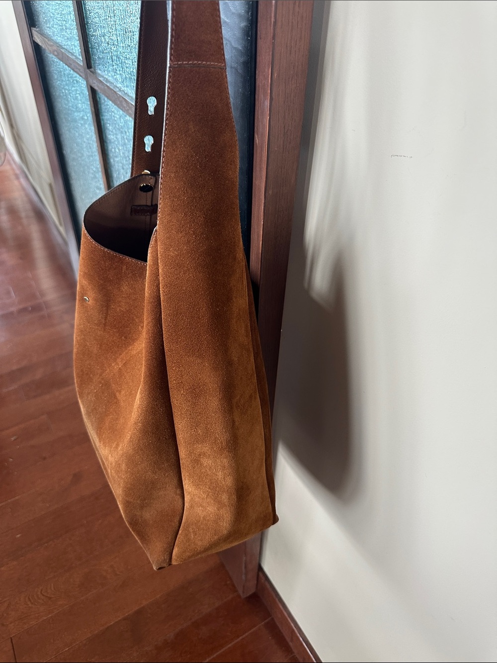 Tory Burch Women's Suede Hobo Bag in Cognac Brown - Picture 7 of 12